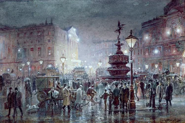 Piccadilly Circus la nuit, 1911